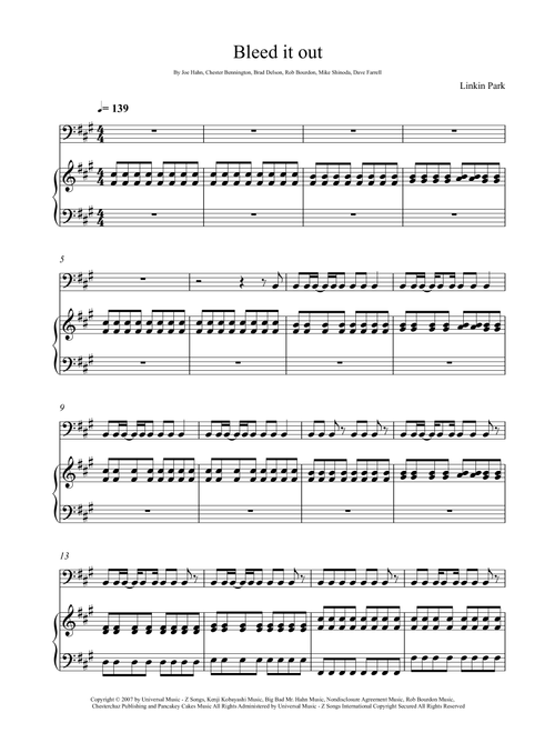 Bleed It Out (Arr. André Laitano) - Linkin Park (Instrumental Duet and Piano)