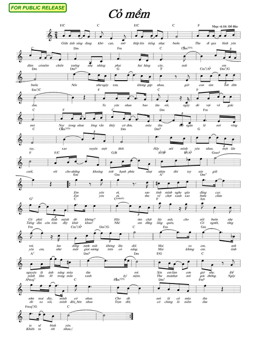 Co Mem (Arr. Do Bao) (Vocal Solo)
