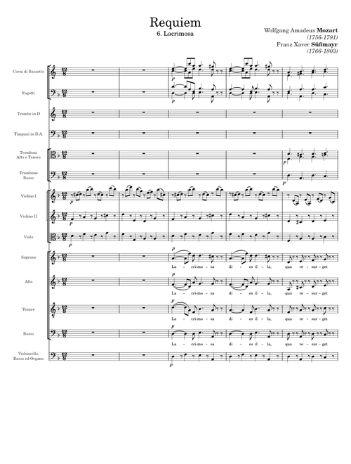 Messe de Requiem, 3. Sequentia - 6. Lacrimosa - Mozart