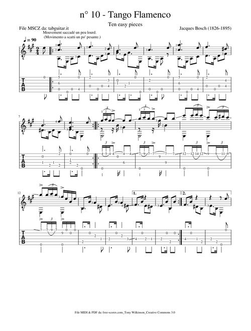 Ten Easy Pieces - n° 10, Tango flamenco – Jacques Bosch