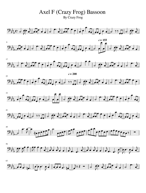 Crazy Frog - Axel F Bassoon