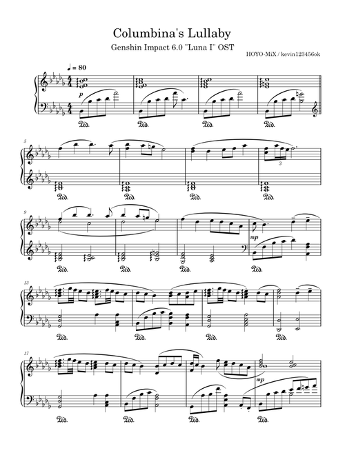 Columbina's Lullaby - Genshin Impact 6.0 'Luna I' OST