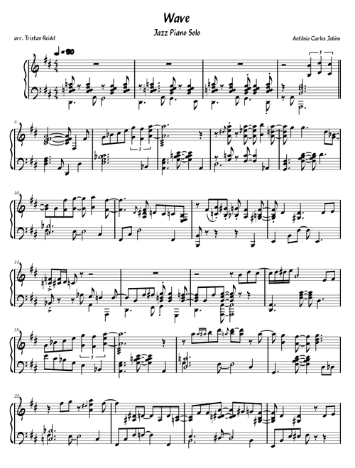 Wave – Antônio Carlos Jobim (Jazz Piano Solo)