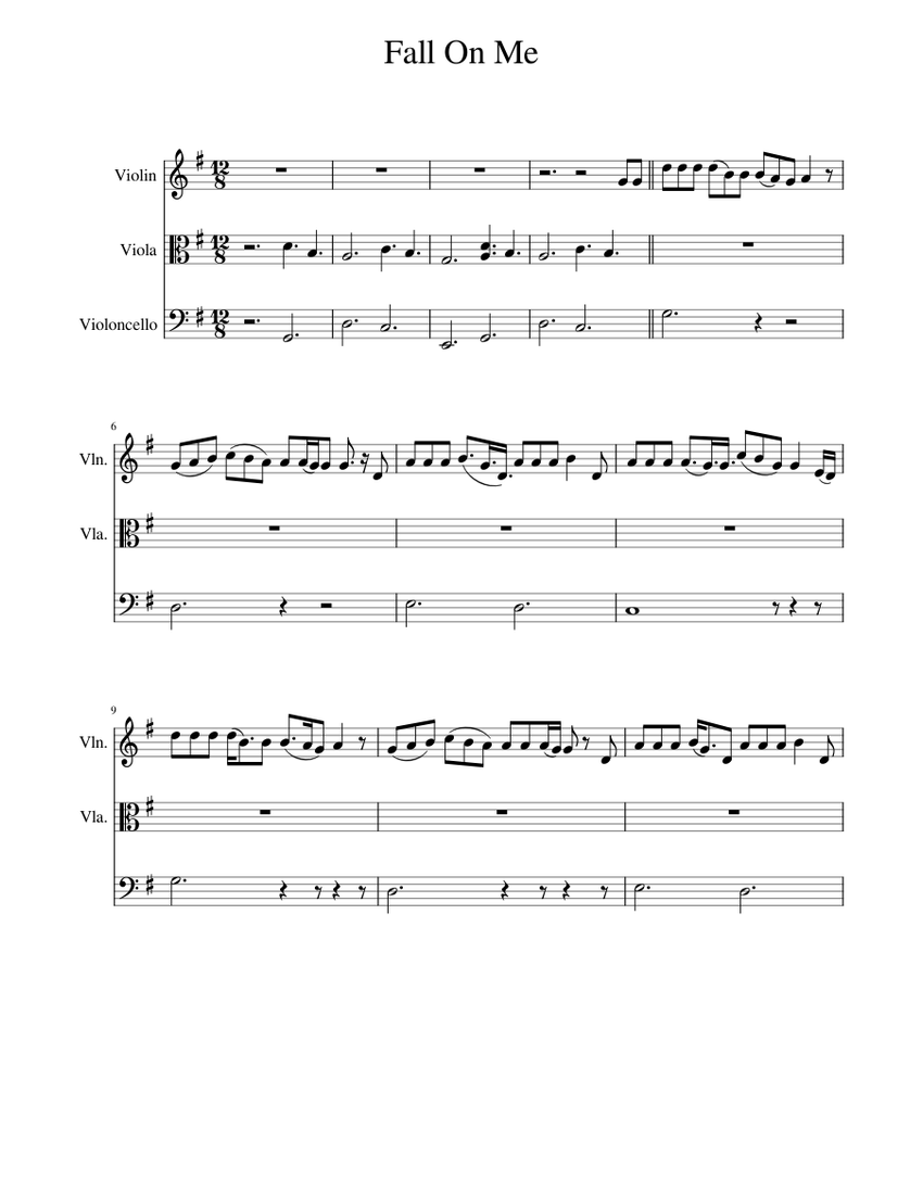 Fall On Me 小中大 piano tutorial