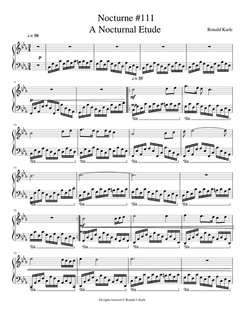 Nocturne #111 A Nocturnal Etude
