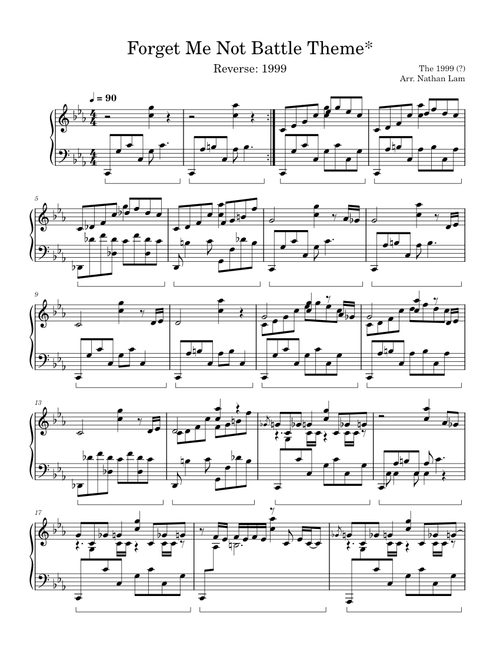 Forget Me Not Battle Theme - Reverse 1999
