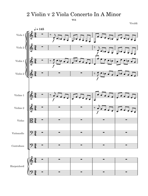 Double Violin v Double Viola Concerto