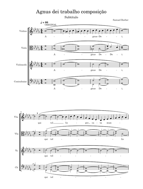 Agnus Dei – Samuel Barber