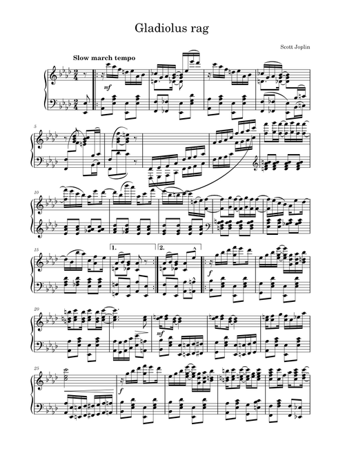 Gladiolus rag – Scott Joplin