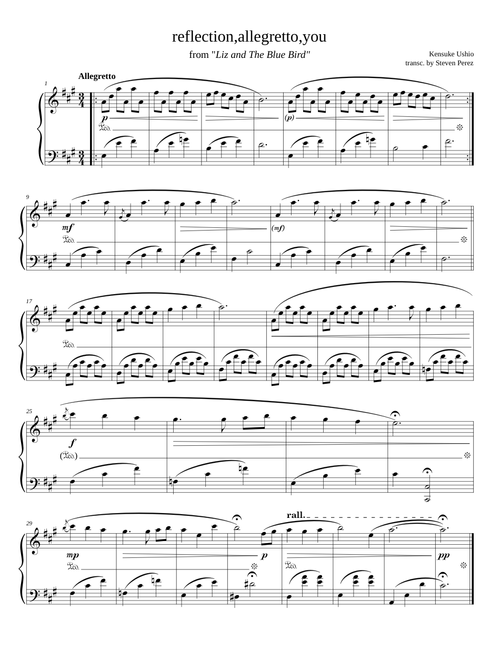 reflection,allegretto,you