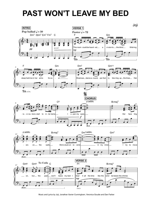 Past Won't Leave My Bed - Joji (Piano)