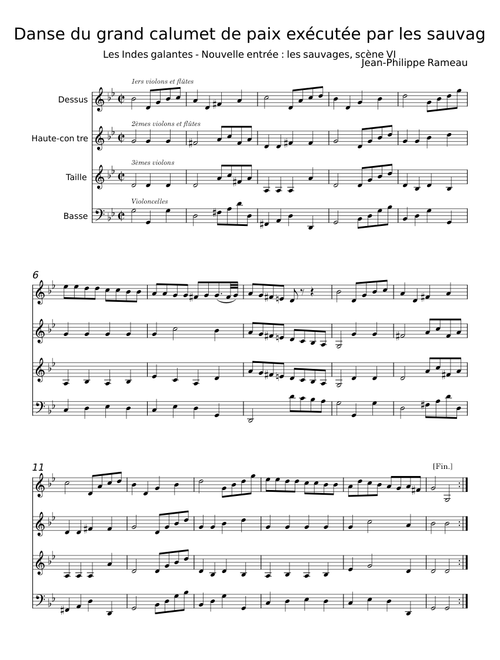Les Indes galantes, RCT 44 - Jean-Philippe Rameau