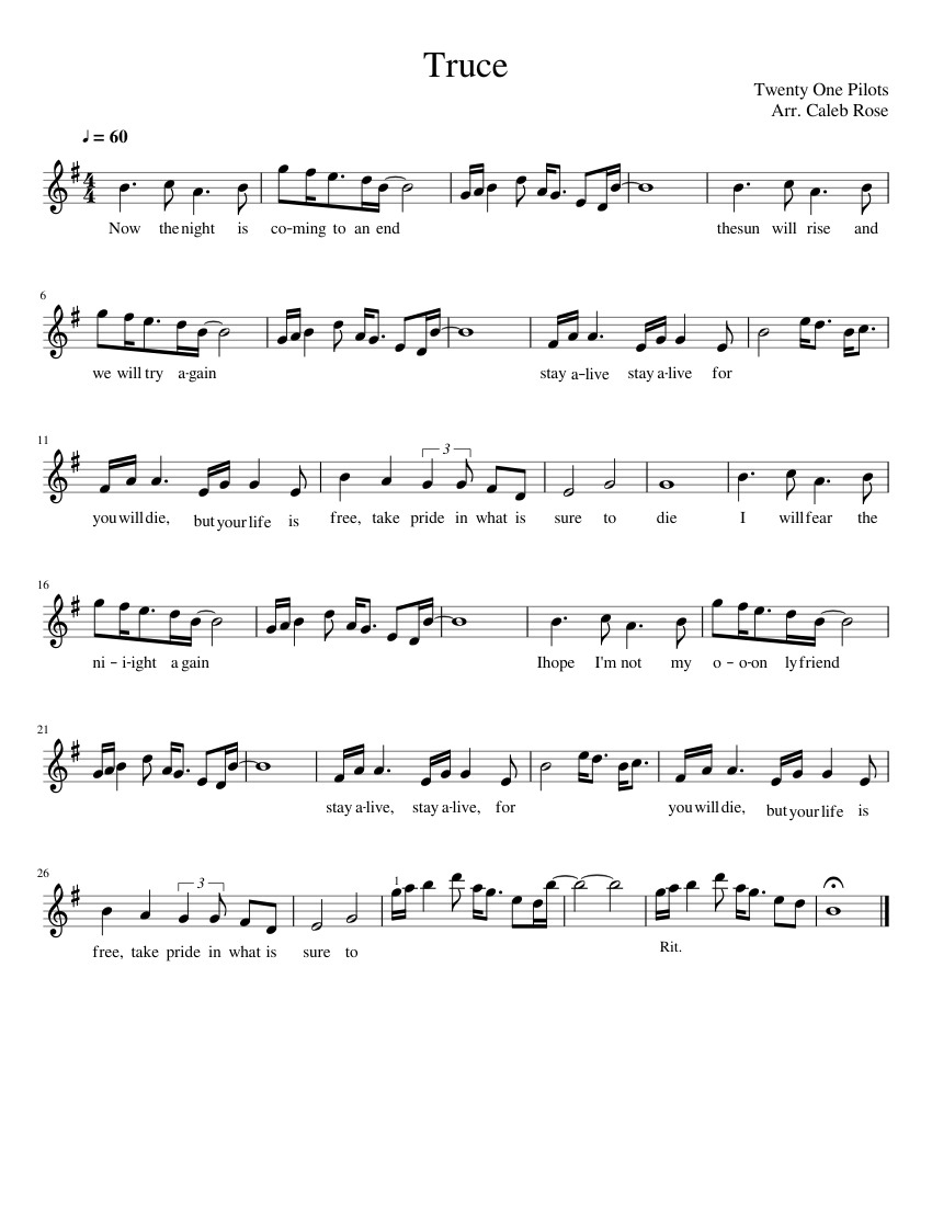Truce twenty one pilots piano cheap
