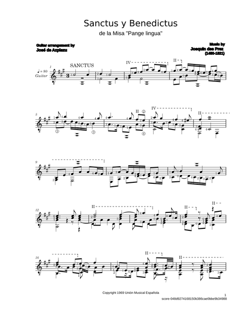 Sanctus y Benedictus – Josquin des Prez