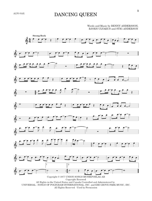 Dancing Queen - ABBA (Alto Sax Solo)
