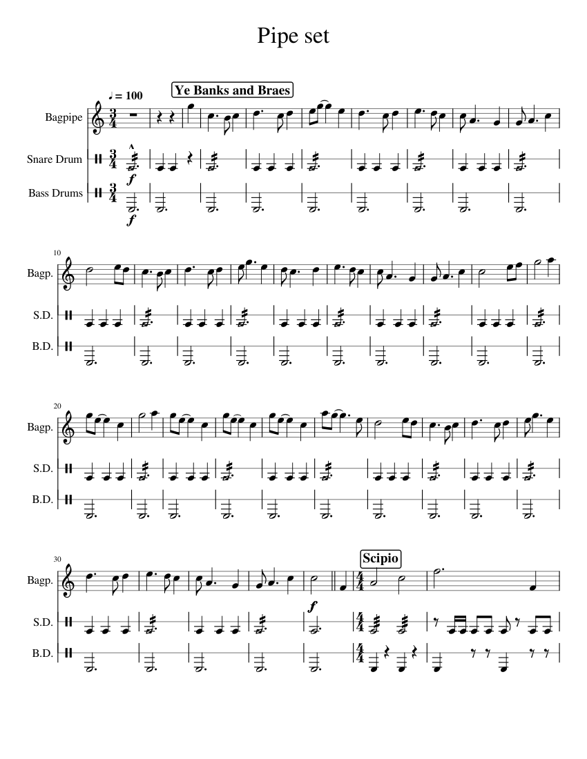 Bagpipe and drum music best sale