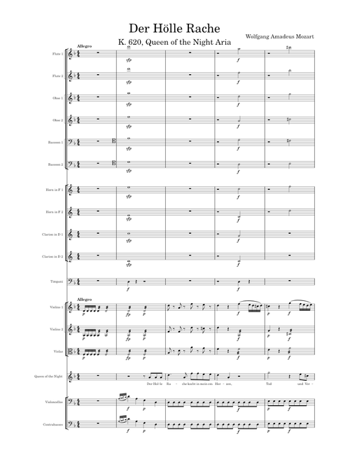 Queen Of The Night Aria – Wolfgang Amadeus Mozart
