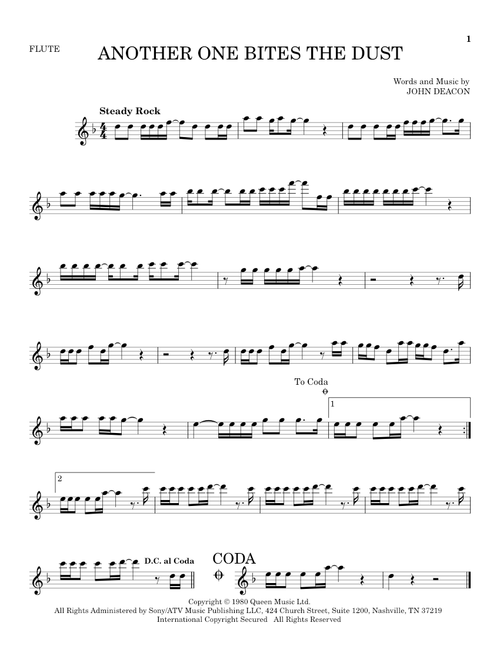 Another One Bites The Dust - Queen (Flute Solo)