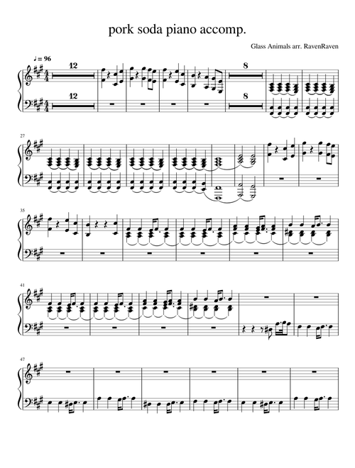 Pork soda piano accomp.