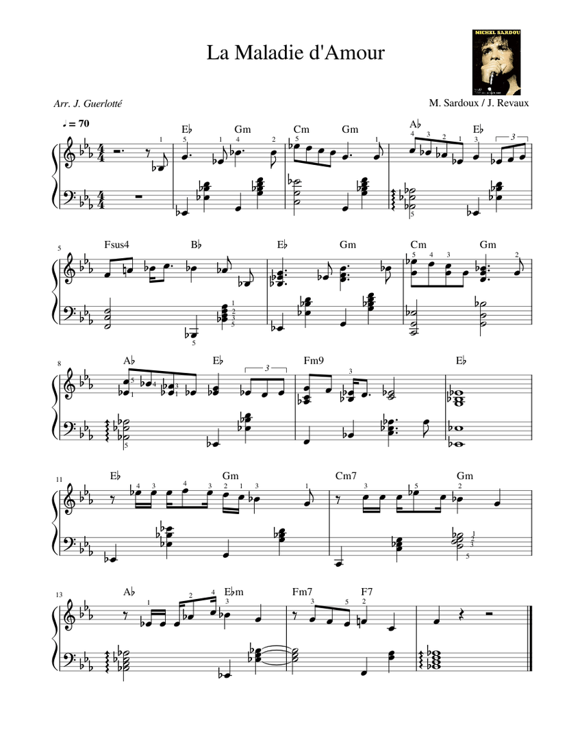 La maladie d'amour Sheet music for Piano (Solo) La maladie d'amour Sheet music for Piano (Solo)