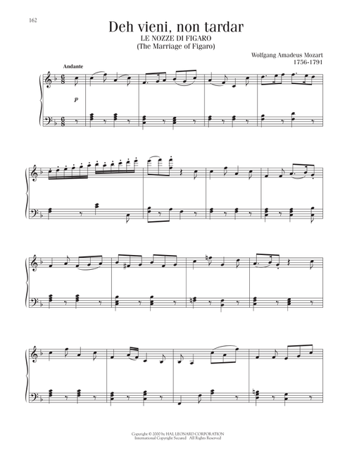 Deh Vieni, Non Tardar (The Marriage Of Figaro) - Wolfgang Amadeus Mozart (Piano Solo)