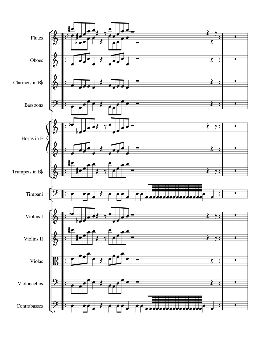 Hangouts ringtone but it's orchestral Sheet music for Flute, Oboe