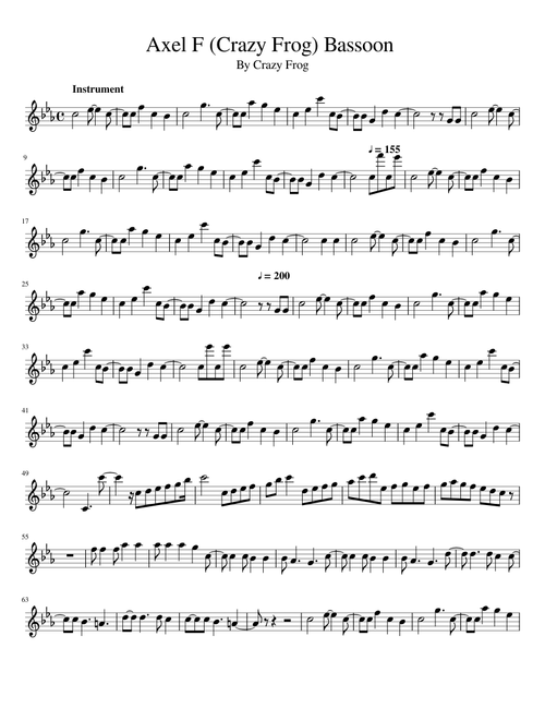 Axel F (Crazy Frog) Oboe