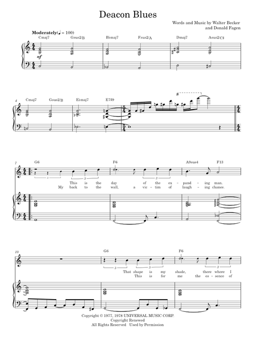 Deacon blues - Steely Dan (Piano Vocal)