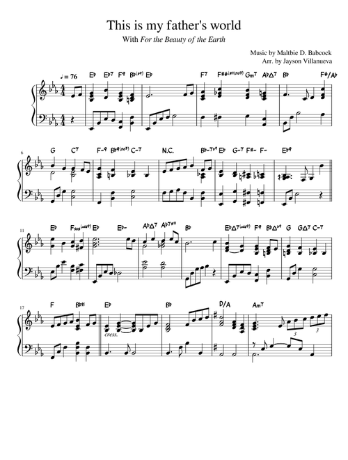 This Is My Father's World - Maltbie D. Babcock