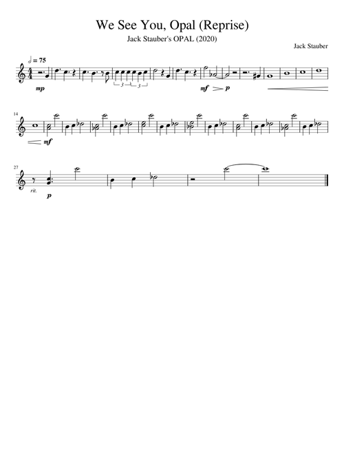 We See You, Opal (Reprise) – Jack Stauber's OPAL - Solo Violin