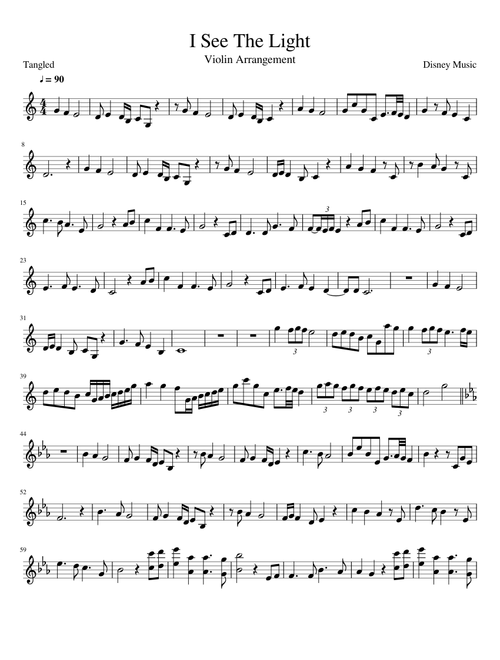 I See The Light FOR VIOLIN (Tangled)