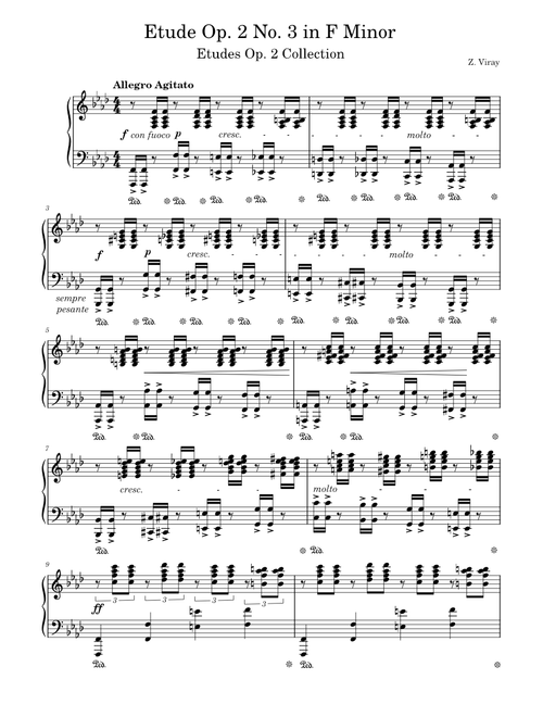 Etude Op. 2 No. 3 in F Minor