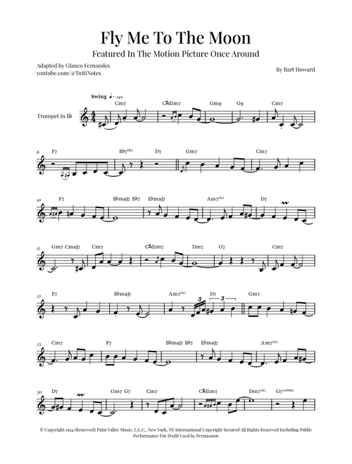 Fly Me To The Moon (In Other Words) (Arr. Glauco Fernandes) - Tony Bennett (Trumpet Solo)