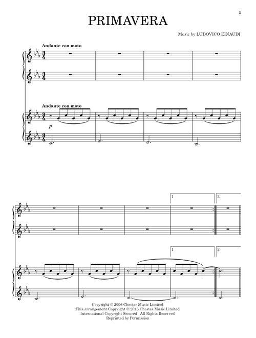 Primavera - Ludovico Einaudi (Piano Duet)