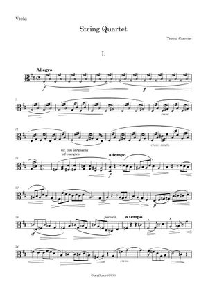 String Quartet – Teresa Carreño - Cello PART Sheet music for String Quartet – Teresa Carreño - Cello PART Sheet music for