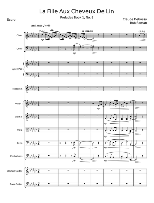 La fille aux cheveux de lin - Claude Debussy