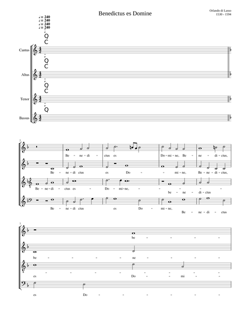 Benedictus es Domine - Orlando di Lasso