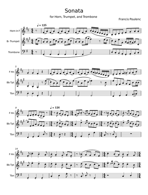 Sonata Francis Poulenc - Francis Poulenc