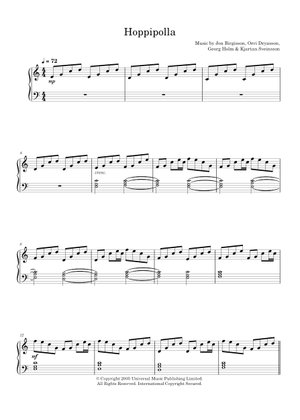 Hoppipolla - Sigur Ros Sheet Music for Piano (Solo) easy