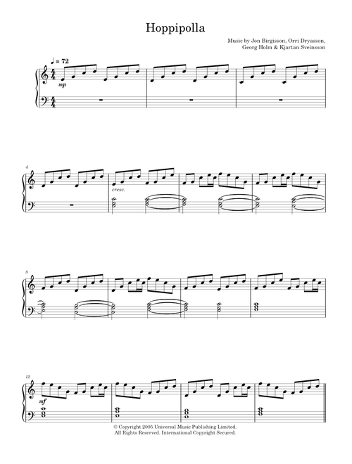 Sigur Ros sheet music by drMargret | Play, print, and download in