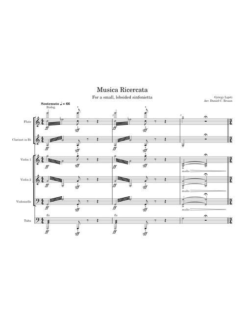 Musica Ricercata – György Ligeti