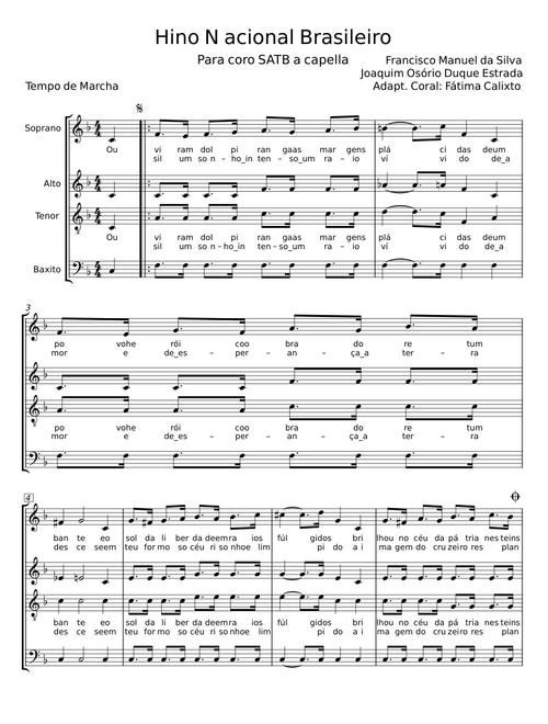 Hino Nacional Brasileiro - Francisco Manuel da Silva