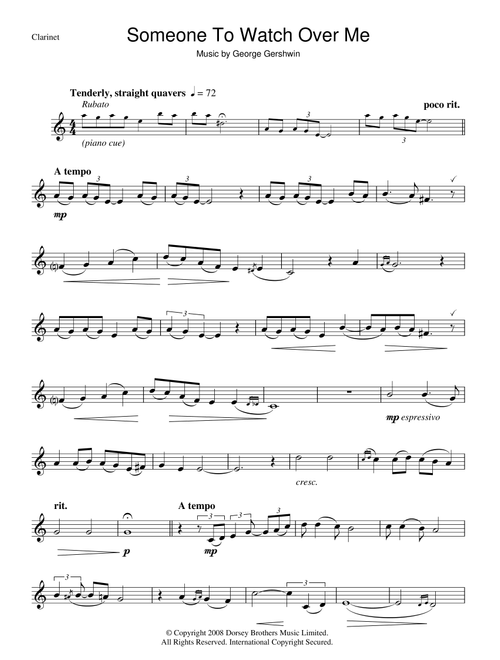 Someone To Watch Over Me - George Gershwin (Clarinet Solo)