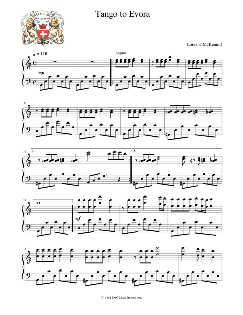 TANGO FOR TWO 楽譜 Tango for Two