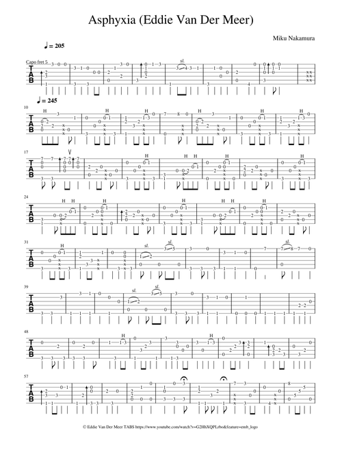 Asphyxia (Eddie Van Der Meer) | Fingerstyle Guitar