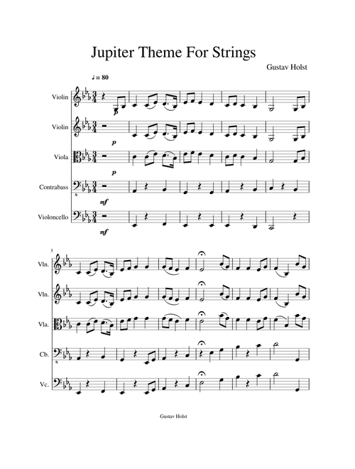 Jupiter Theme For Strings