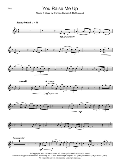You Raise Me Up - Westlife (Flute Solo)