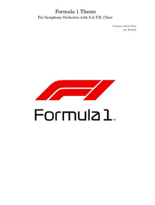 Formula 1 Theme (Revised) – Brian Tyler/Arr. Derek Z.