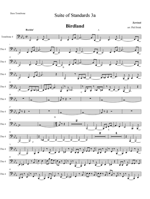 Birdland (Arr. Phil Brink) - Manhattan Transfer (Brass Ensemble)
