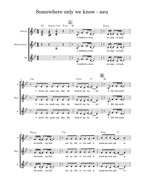 Somewhere only we know – Keane/Lily Allen - Women´s Choir SMA